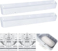 Umigy 2 Pack 24" Tip Out Tray for Sink with 2 Pairs of Hinges Front Sink Drawer Tip Out Tray Kit False Drawer Front Clips Flip Sponge Holder for Kitchen, White