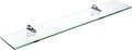 Spancraft Glass H-4.75x33-Chrome Heron Glass Shelf, Chrome, 4.75" x 33"