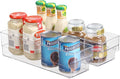 Plastic Storage Bins, 2 Pack Stackable Fridge Organizer Bins, Freezer Storage Bins, Clear Refrigerator Organizer Bins, Multipurpose Kitchen Pantry Organizers and Storage (S)