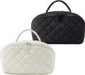 Travel Makeup Bag, Wide Open Expandable Lay-Flat Cosmetic Case, Padded Organizer for Toiletries & Brushes Large Capacity with Compartments