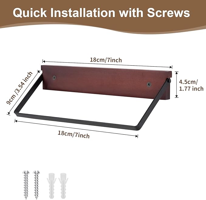 2-Pack Wall Mounted Shoe Rack, Wooden & Metal Foldable Shoe Rack - Space Saving Wall Shoe Holder for Entryway, RV, Camper, Closet, Apartment, Fits Various Shoes-Brown