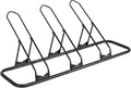 CyclingDeal Bicycle Floor Parking Rack Stand - for Mountain MTB Road Bike - Indoor Home Garage Storage - Adjustable for 3 Fat Bikes