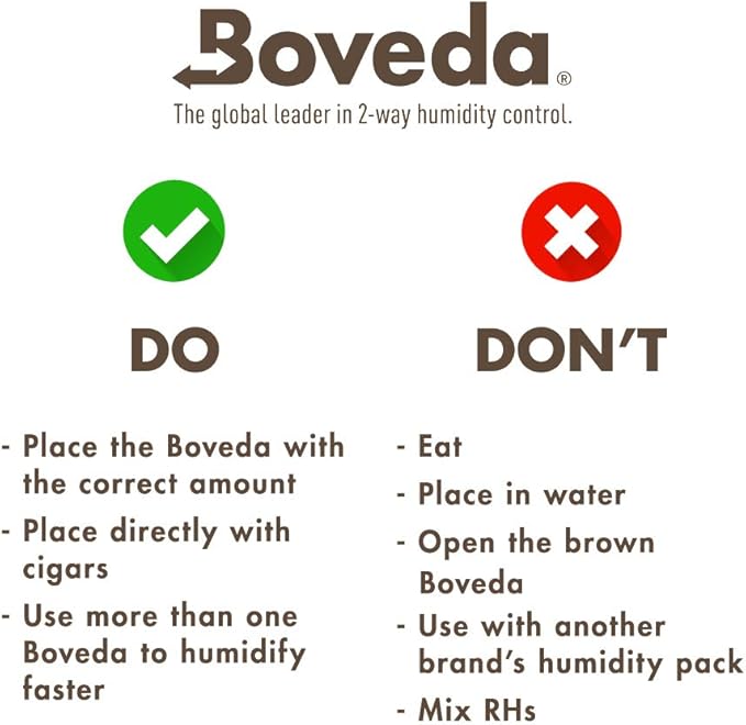 Boveda 69% Two-Way Humidity Control Pack For Large Wood Humidifier Boxes & Plastic or Electric Coolers – Size 320– Single – Moisture Absorber – Humidifier Pack – Individually Wrapped Hydration Packet