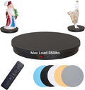 JAYEGT Motorized Rotating Display Stand, 360 Degree Electric Rotating Potography Turntable for Products Display，Live Video Show, Remote Control Angle, Speed (Black/ 20.5inch /330Lbs Load/Wired)