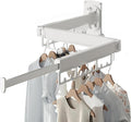 Mounted Wall Drying Rack, Laundry Hanger Dryer Rack, Laundry Hanger Rack, Wall Mounted Clothes Rack, Laundry Room Hanging Rack(Foldable/High-Bearing/Never Fall Off/Third Generation/White)