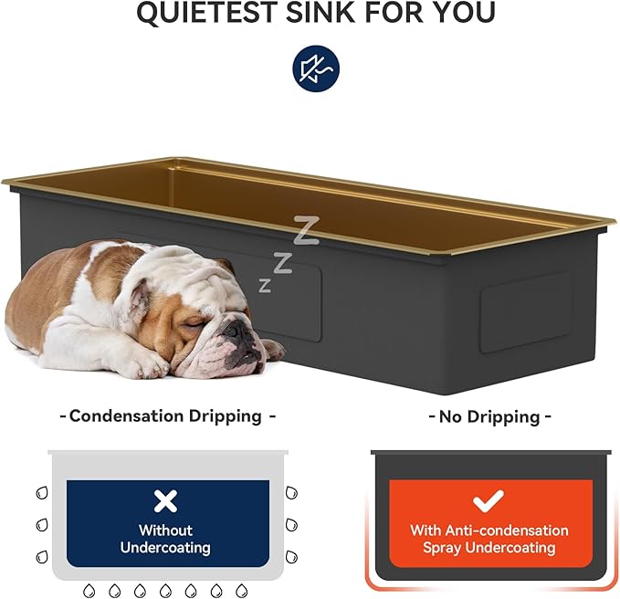 Lordear Luxury 45 Inch Kitchen SInk Gold Undermount Kitchen Sink Large Ledge Workstation 16 Gauge Stainless Steel Single Bowl Under Counter Gold Kitchen Sink with Built-in Accessories 45''x19''x10''