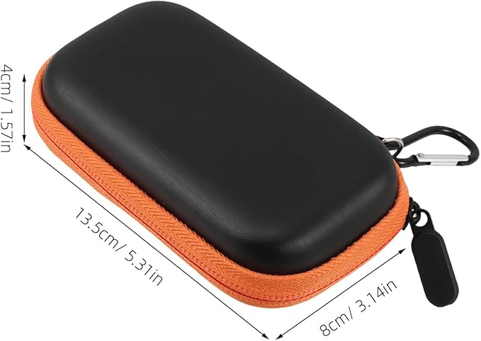 Portable Hard Drive Case Hard Shell Protective Storage Box for SSD External Drives with Cable Organizer Shock-Resistant Carrying Bag Compatible Digital Devices Sleek Orange Design
