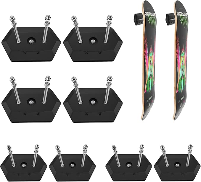 Hikeen Skateboard Wall Mount Skateboard Hanger for Skateboard Deck Display and Storage, Floating Effect