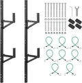 Trailer Ladder Rack, Ladder Rack for Trailer Fit for Cargo Open and Enclosed Trailer Exterior Side Wall - Carry 2 Ladders
