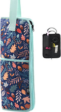 WK IEASON Hair Flat Iron Case Holder Canvas Bag Heat Resistant Curling Iron Straightener Holder Bag for Hair Tools Curling Iron Organizer Bag (Floral print-Fabric bag)