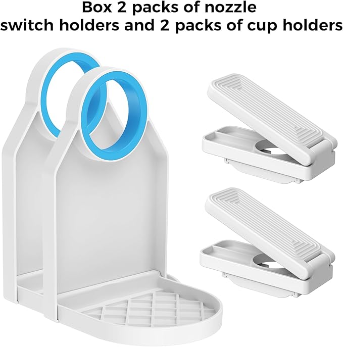 2 Pack Laundry Detergent Dispenser Cup Holder, Nozzle button upgrade，Easily No More runny or Messy Laundry Detergent, Laundry Cup Holder and drip Tray Room Organization and Storage