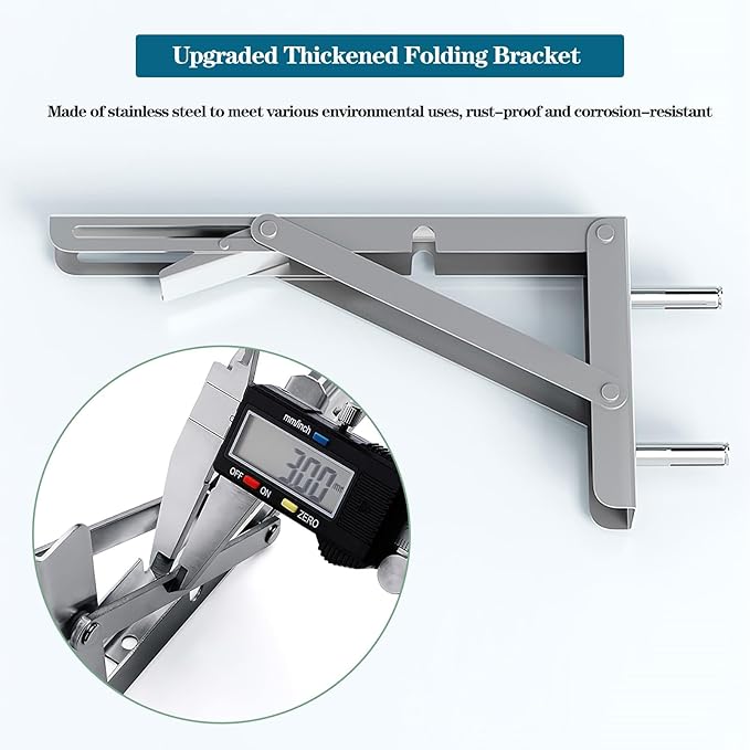 Wall Mounted Folding Table,304 Stainless Steel Wall Folding Desk,Floating Table for Wall,Laundry Room Folding Table,Home Bars and Dining Establishments(100x40cm /39.4"x15.7")
