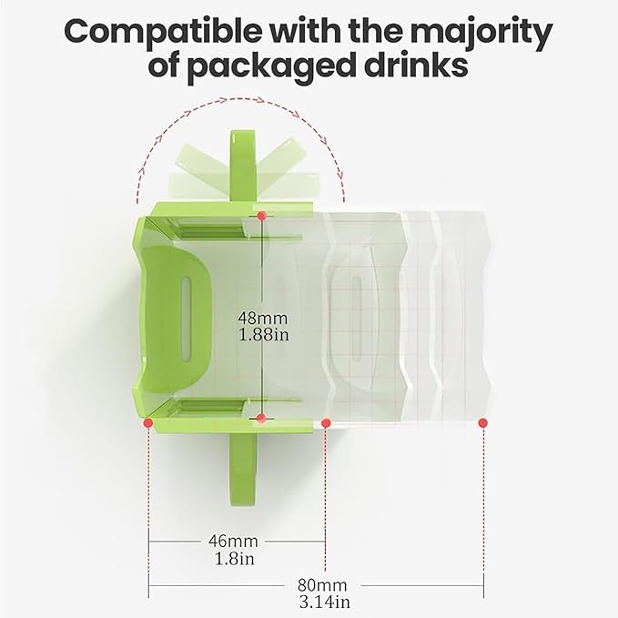 Milk Carton Holder with Handle 8x5cm Reusable Juice Box Holder No Squeeze Adjustable Food Pouch and Milk Box Rack for Kids No Spill