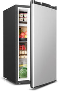 Mini Fridge with Freezer - 3.2 Cu.Ft Single Door Mini Refrigerator with Adjustable Thermostat, Low Noise, Energy Saving, Small Fridge for Bedroom, Apartment, Dorm, Classroom, Office - Silver