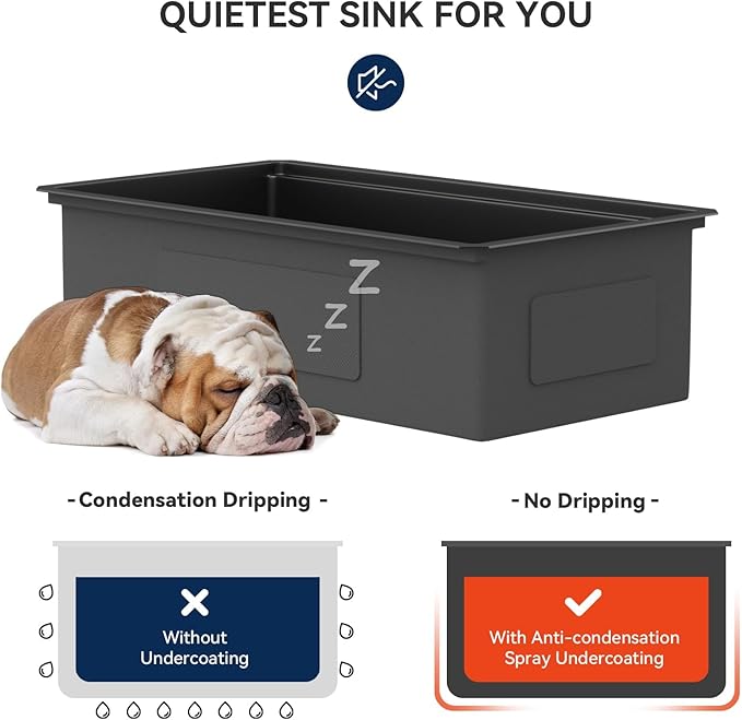 Lordear Matte Black Kitchen Sink 33 Undermount Kitchen Sink 33X19 Inch Ledge Workstation16 Gauge Stainless Steel Single Bowl Under Counter, Darker Than Gunmetal Black