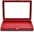 Oirlv Luxury Leather Necklace Bracelet Organizer Tray with Acrylic Lid Jewelry Display Case Drawer Insert Jewelry Organizer for women