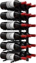 Ultra Wine Racks Wall Mounted Label-Out Wine Racks (2 Foot 3 Deep, Matte Black, 18 Wine Bottles) - Modern Metal Wine Storage, Modular Design for Home Bar, Kitchen, Dining Rooms, & Wine Cellars