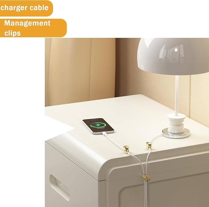 3 Sets Charger Cord Holder, Gold Metal Adhesive Cable Management Clips,Adjustable Cable Anchor Holders,Wire Organizer for Desk, Wall, Home, Office
