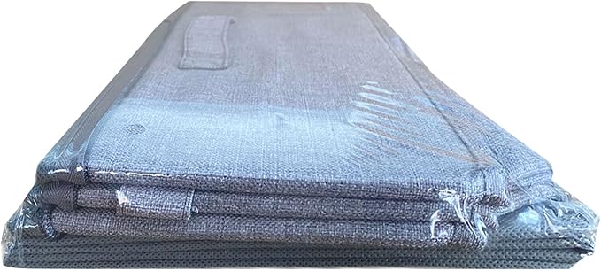 Yawinhe Under Bed Storage Containers with Handles, Sturdy Zipper und Label Holders, Foldable Blanket Storage Bags, for Comforter, Clothing, 23.6''Lx11.8''Wx6''H, 1-Pack, Grey SNH002GS-1