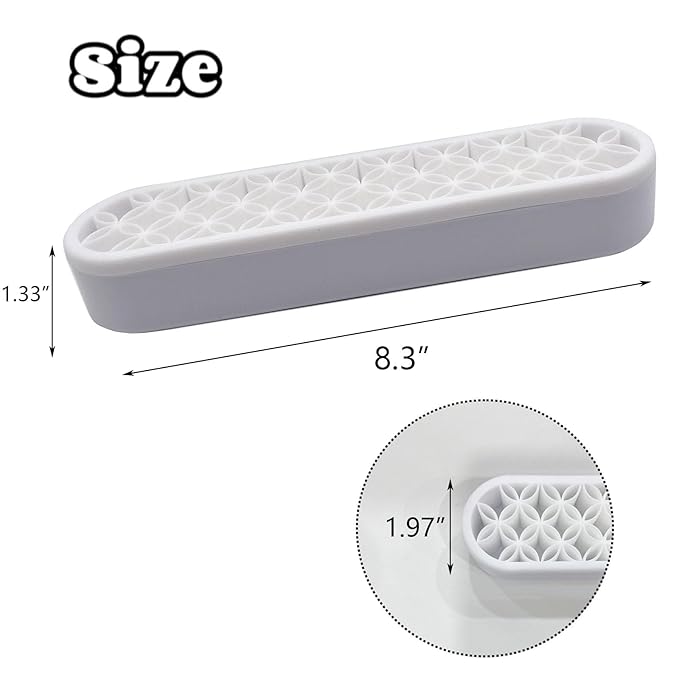 TANG SONG 1 PC Silicone Make up Brush Holder Cosmetic Storage Box Desktop Organizers (White)