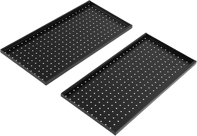 Aramox 2PCS Pegboard Wall Organizer, Alloy Steel Tool Storage System, Customizable 24x12 Inch Panels with 288 Holes for Home Garage Office Organization