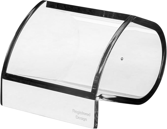 Kantek Clear Acrylic Paper Clip Holder, Angled Open Design, 3.1" x 3.3" x 2.6", Non-Skid Feet, Office Organizer, Desk Accessory