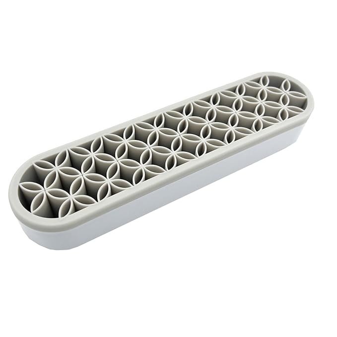 TANG SONG 1 PC Silicone Make up Brush Holder Cosmetic Storage Box Desktop Organizers (Gray)