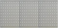 Steel Peg Board Set Wall-Mounted 3 Panels 15.7"x22.8" - Gray, Tool Organizer with Mounting Accessories,145349,Gray