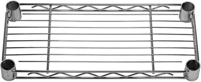Shelving Inc. 8" d x 18" w Chrome Wire Shelving with 1 Tier Shelf, Weight Capacity 800lbs Per Shelf