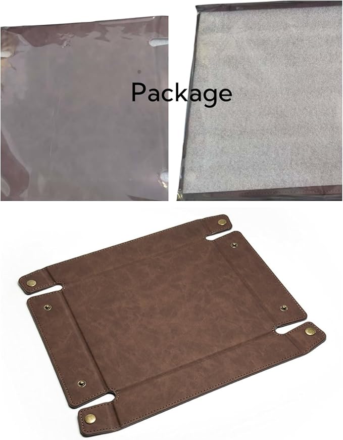 LLmoway PU Leather Valet Tray Nightstand Desk Organizer for Men Women Home Office Phone Watch Jewelry Glasses Keys Coins Storage