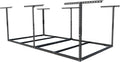 FLEXIMOUNTS 4x8 Overhead Garage Storage Rack without Decking, Storage Organization System, Heavy Duty Metal Garage Ceiling Racks, 600lbs Weight Capacity, Black, Lite Series