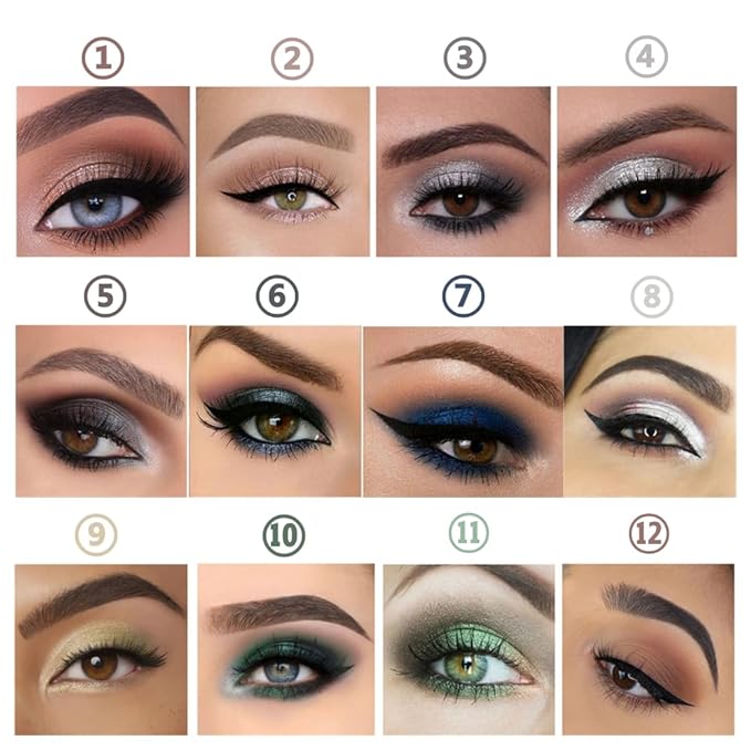Black Eyeshadow Stick Makeup, Cream Shimmer Eye Shadow Pencil, Hypoallergenic Waterproof Long Lasting Crayon, Smooth Glitter Primer Palette Eyeliner Make up