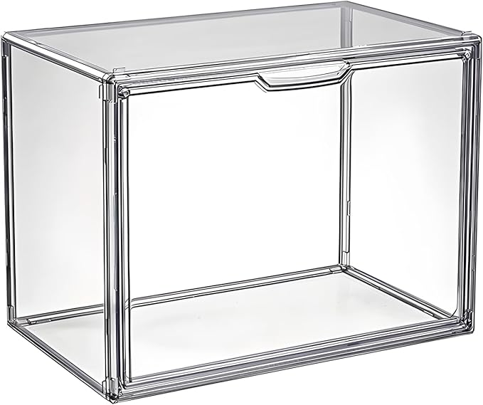Clear Stackable Plastic Storage Bins with Lids, Large Gray Organizer Containers for Home, Kitchen & Closet Organization