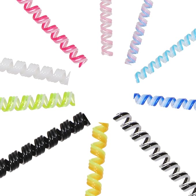 SHENLIU 10Pcs Spiral Cable Protector, Chargers Cord Protector from Pets No Chew Multicolor Spiral Cord Protector Phone Charge Cables Protective Cover