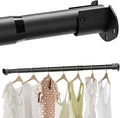 Closet Rods for Hanging Clothes, 16.5 to 100 Inches Adjustable Closet Rod, Heavy Duty Clothes Hanging Rod for Closet Wardrobes Laundry