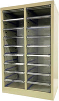 File Cabinet 18 Medium Transparent Drawers Vertical Home Office Storage Paper Organizer Document Cabinet
