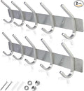 GlazieVault Coat Rack Wall Mount - Stainless Steel (2 Pack) - Heavy Duty Hooks for Hat, Towel, Robes, Jacket, Clothes - Bathroom, Entryway Hanger