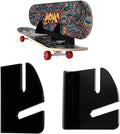 Skateboard Rack Wall Mount Double Layer Skateboard Display Rack Wall Mount Skateboard Shelf Skateboard Storage Rack Skateboard Deck Display Rack Skateboard Holder Wall (Black 1 Pair)