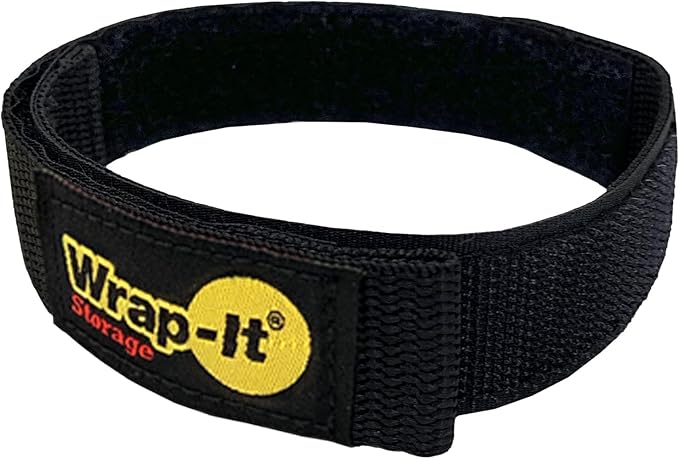 Quick-Straps by Wrap-It Storage - 18" (8-Pack) Black - Hook and Loop Hose and Cable Organizers