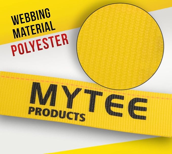 Mytee Products 2"x110.5" Pallet Rack Safety Straps for 9 ft Pallet Bays - 2400 lbs Breaking Strength Rack Safety Straps for Holding Pallets in Place - Warehouse Storage Shelving Accessories