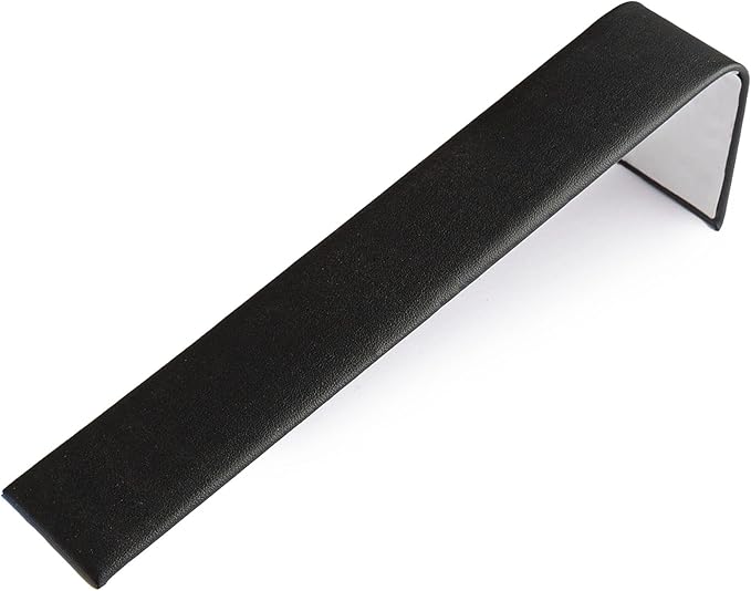 Novel Box 6 Pack Bracelet/Watch Ramp Black Leatherette 2x8.25x2 Inches - Slim and Sleek Ramps for Jewelry Display - Bracelet Holder Organizer Stand for Wedding, Selling & Personal Use