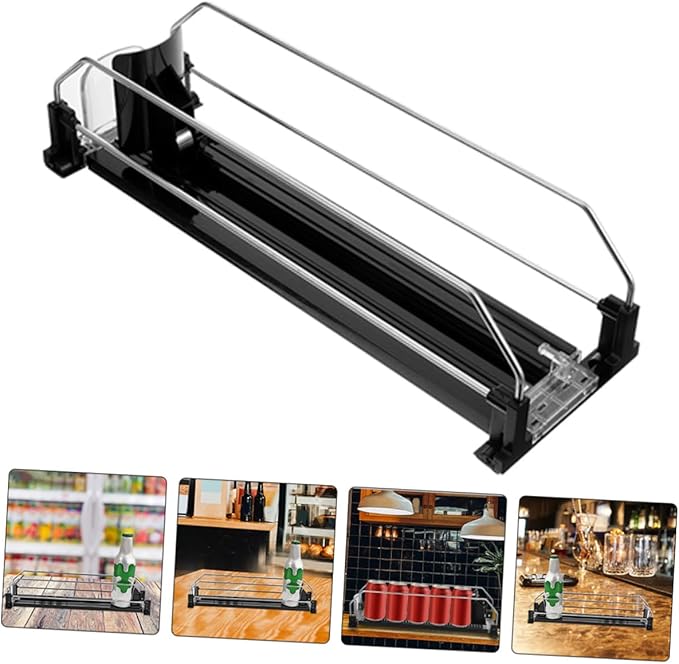 Luxshiny Automatic Pusher Can Dispenser for Fridge Smooth Finish Stable Material Soda Organizer for Refrigerator Beverage Storage Convenient Design