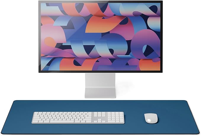 Jotsome Leather Desk Pad Mat, Non-Slip Desk Blotter Pad - Desk Protector for Office, Home, Laptop, and Desktop, Gift for The Holidays or Christmas (Midnight Blue, 34" x 17")