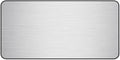 Brushed Metal Texture Desk Mat - Extended Mouse Pad & Desk Pad, Neoprene Surface, Non-Slip Rubber Base, Stitched Edges, Desk Protector for Keyboard & Mouse (Silver, 16x32)