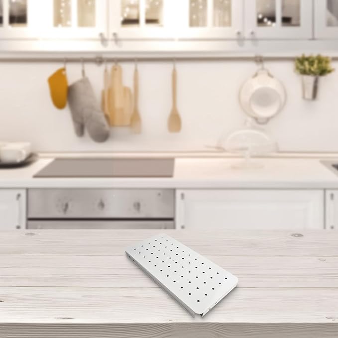 Storage Pegboard for Wall Organization, 14.2" X 7.1" Magnetic-Friendly Steel Panel for DIY Crafts, Mail