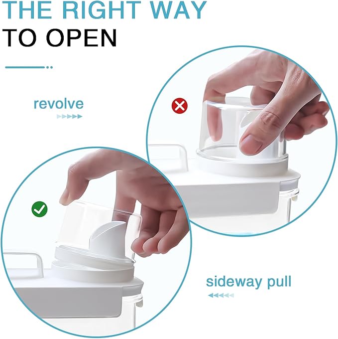 3 Pack Laundry Detergent Dispenser, 61oz Laundry Soap Dispenser, Refluxable Laundry Detergent Container, Plastic Liquid Laundry Detergent Dispenser for Laundry Room Organization with 6 Labels