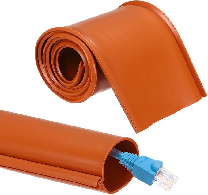 MECCANIXITY 3.3ft Cable Management Sleeve, 1 3/4 Inch, ID Flexible Cord Wires Hider Cover Insulation Snap-fit Protector for Substation, High-Voltage Electrical Networks, Red