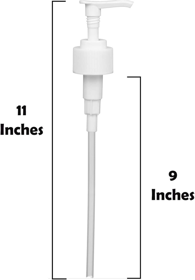 White Soap and Lotion Pump, Fits Most 32oz Soap Bottles, 28/410 Neck, 2cc Dispensed Per Pump (6 Pack)