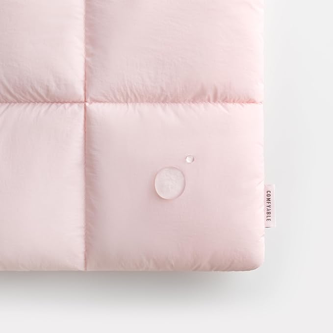 Comfyable Puffy Laptop Sleeve 13 Inch 14 Inch, Quilted Puffer Laptop Carrying Case, Pillow Case Compatible with MacBook Air M4 2025 M3 M2 M1, MacBook Pro M5 M4 Pro/Max, Light Pink