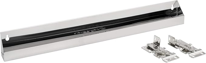 Rev-A-Shelf 25" Slim Tip-Out Sink Tray for Kitchen and Bathroom Base Cabinets, Large Pull Out Stainless Steel Storage Organizer, Silver, 6541-25-52